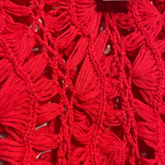 Chico's NWT Kenzie Macrame Pullover Sweater in Annatto Orange - Picture 3 of 8